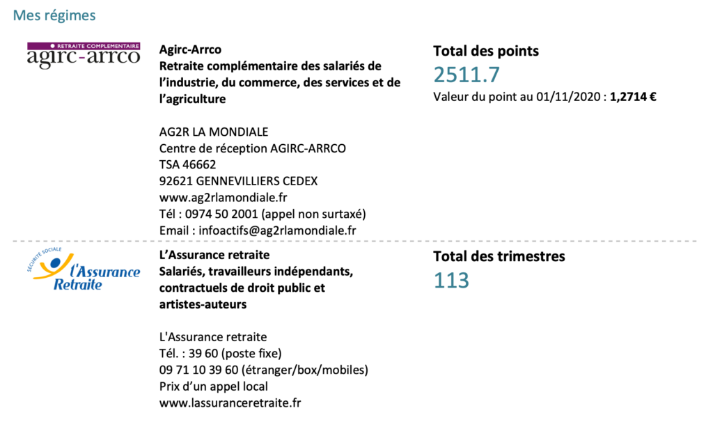 Détail des cotisations selon les différents régimes